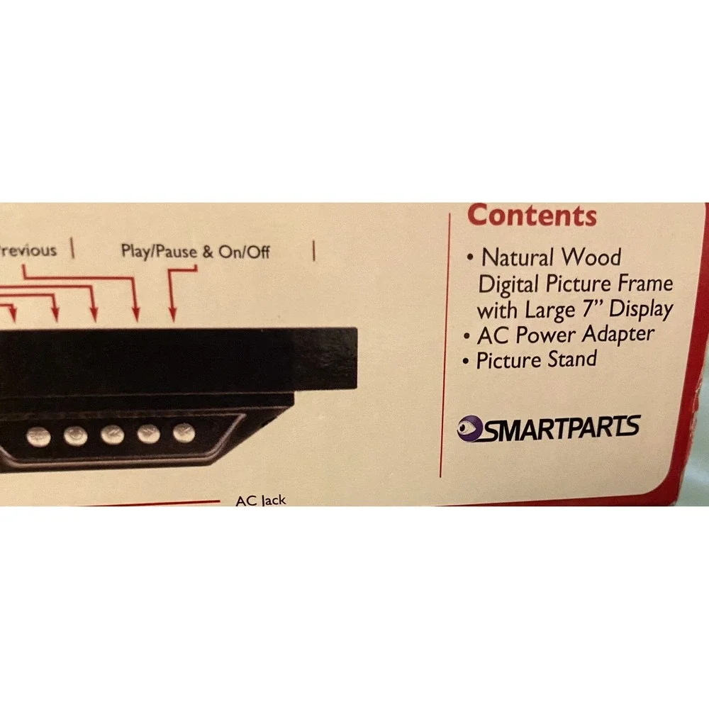 New Digital Photo Frame SP70BRS 7-Inch Opti Pix 9X6.5 NIB Smart Parts‎